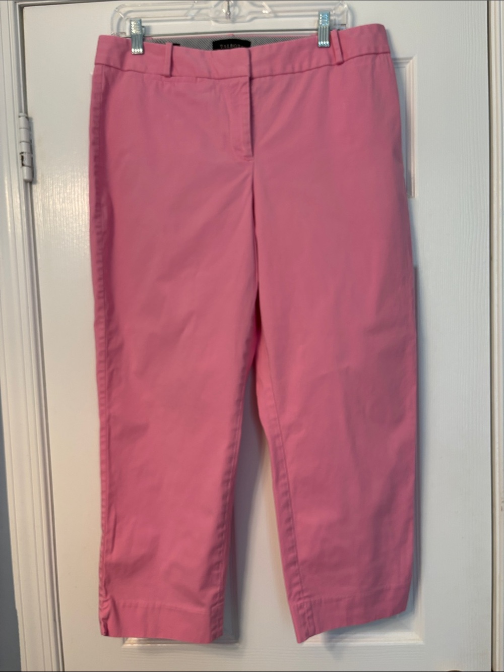 Talbots Bubble Gum Pink Four Pocket Chino Pants Sz 12 Curvy